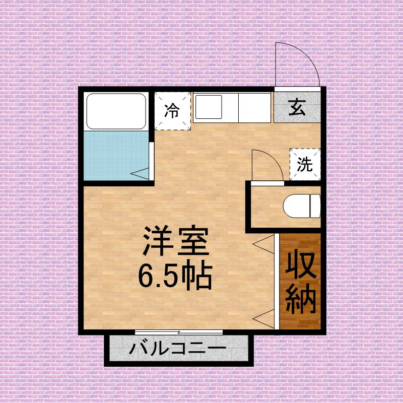 フォーブルまつもと(1K/2階)の間取り写真