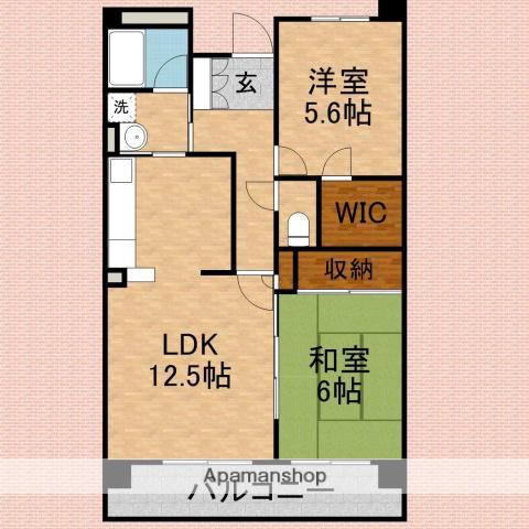 パインシルクふじみ野(2LDK/4階)の間取り写真