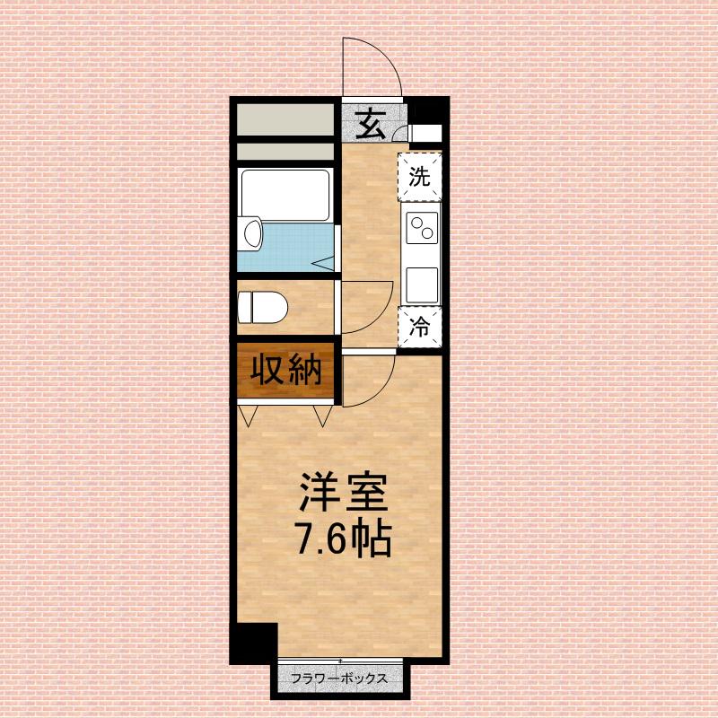 アンプルール フェール 上福岡Ⅱ(1K/3階)の間取り写真