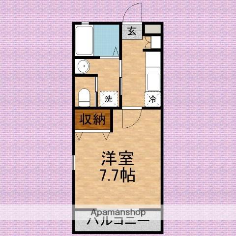 エスペランサ志木(1K/1階)の間取り写真