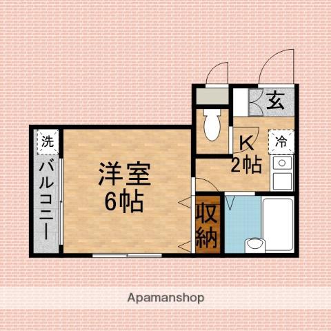 TERU朝霞台(1K/3階)の間取り写真