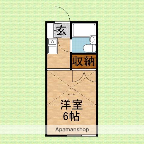 トップ藤間(ワンルーム/2階)の間取り写真