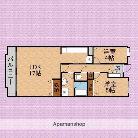 パークフィールドパートⅢ(2LDK/4階)の間取り写真