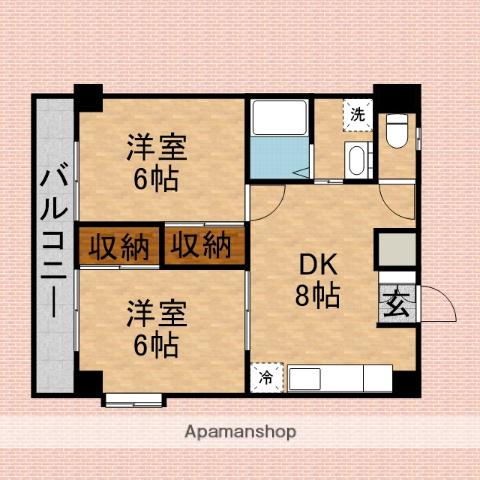 アークメゾン(2DK/5階)の間取り写真