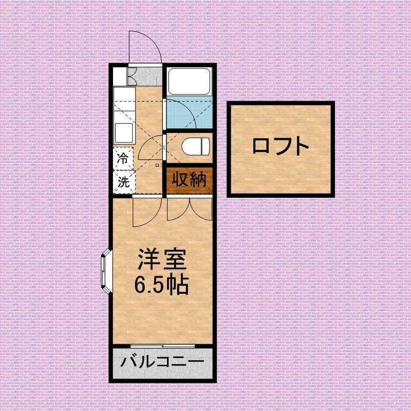 エクセレンスみずほ台C楝(1K/2階)の間取り写真