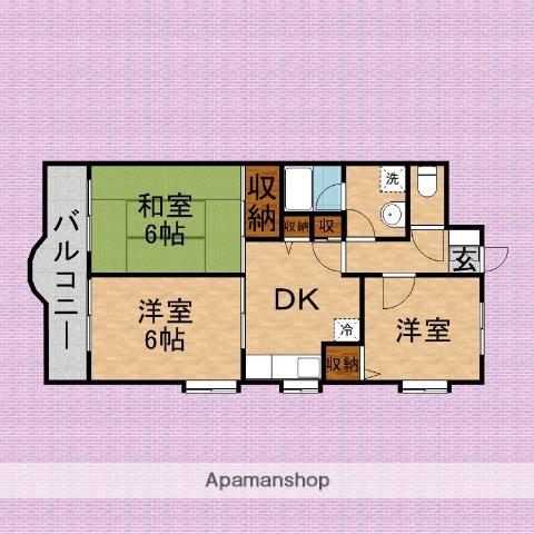 レジェンド(3DK/2階)の間取り写真