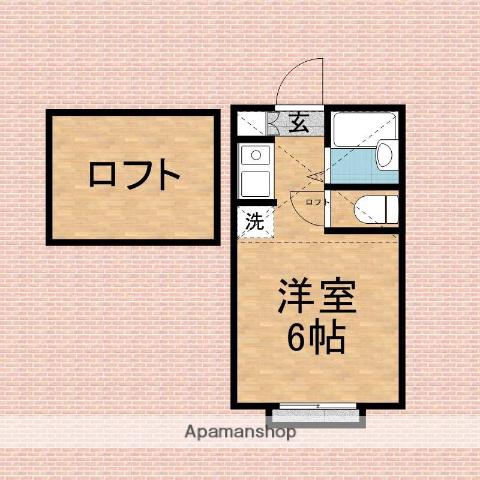 ミヤハウス(ワンルーム/2階)の間取り写真