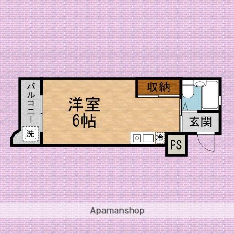 フラワーハイツ(ワンルーム/2階)の間取り写真