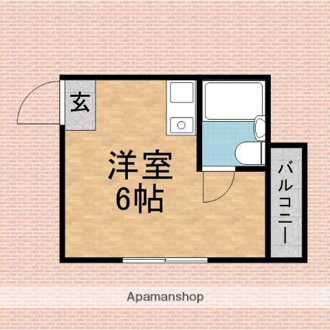コーポサンフラワー(ワンルーム/2階)の間取り写真