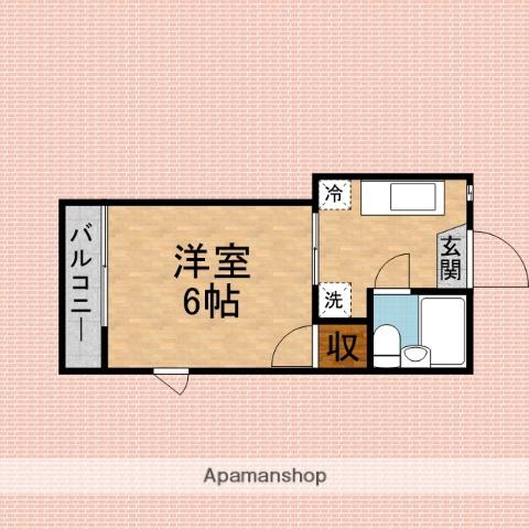 ドリームハイツ上福岡(1K/1階)の間取り写真
