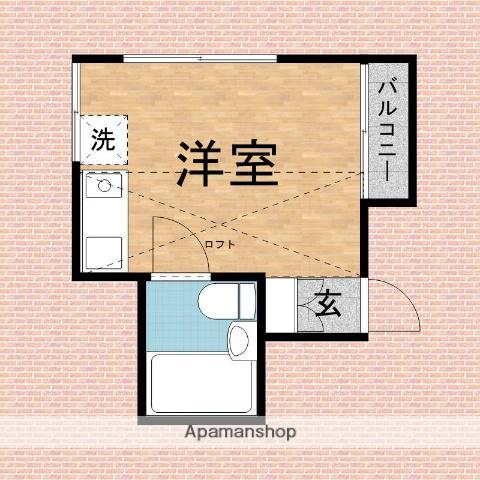 メゾンエム(ワンルーム/2階)の間取り写真