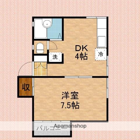 サンハイツ(1K/2階)の間取り写真