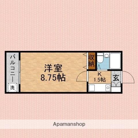 メゾンベルクール(1K/2階)の間取り写真