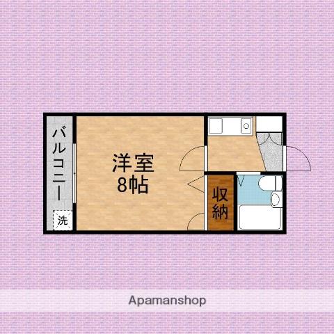 メゾンベルクール(1K/3階)の間取り写真