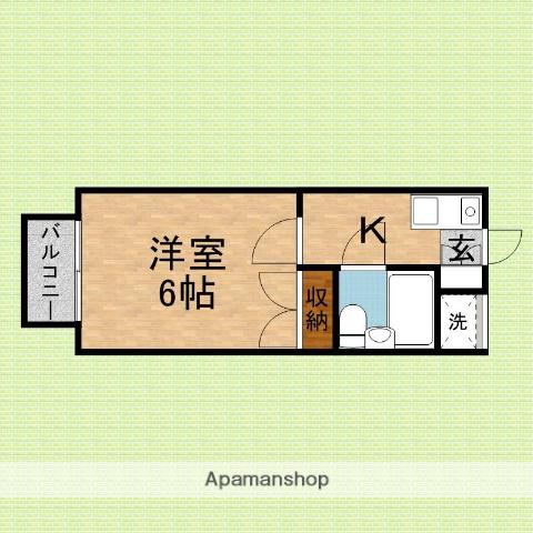 パークフィールド パートⅠ(1K/1階)の間取り写真