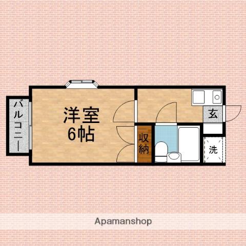 パークフィールド パートⅠ(1K/1階)の間取り写真