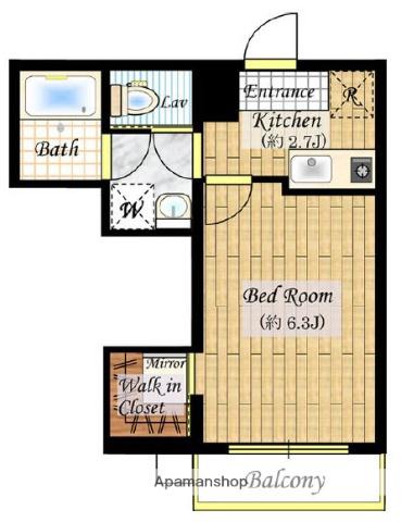 東和プラザA館(1K/7階)の間取り写真