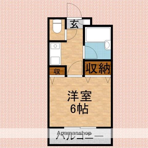 ベルファース朝霞台(1K/2階)の間取り写真