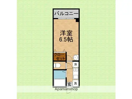 東和マンション(1K/2階)の間取り写真