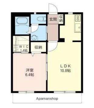 エクセラン(1LDK/1階)の間取り写真
