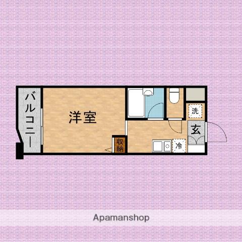 クレセールふじみ野2(1K/2階)の間取り写真