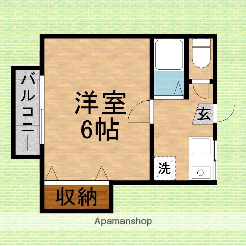 サンチェリー(1K/1階)の間取り写真