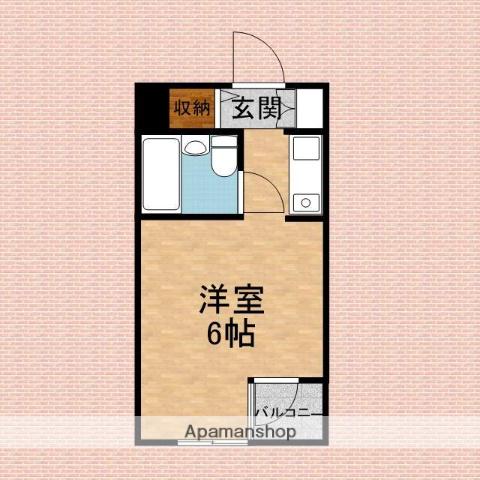 キャッスルマンション上福岡(ワンルーム/4階)の間取り写真