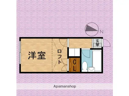 寺尾サイトーレオハウス(ワンルーム/1階)の間取り写真