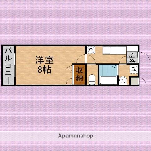 QUATRE SAISONS(1K/2階)の間取り写真