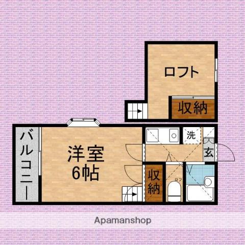 リブステージ志木(1K/1階)の間取り写真