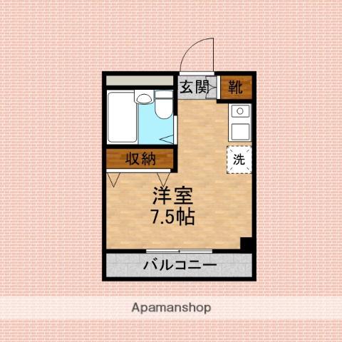 クラウンロイヤル(ワンルーム/2階)の間取り写真