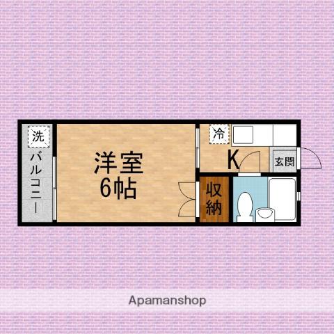 カトウコーポ(1K/1階)の間取り写真