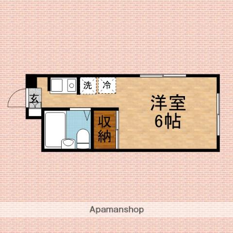 スターマンション(ワンルーム/1階)の間取り写真