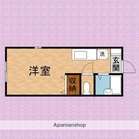 パークサイド(ワンルーム/1階)の間取り写真