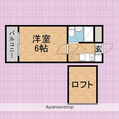 BCASA上福岡RE-BORN(1K/2階)の間取り写真