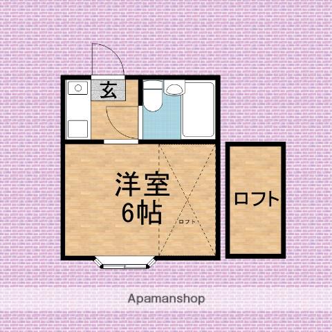 コスモトピア21 VOLⅢ(ワンルーム/1階)の間取り写真