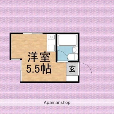 ハイシティみずほ台(ワンルーム/2階)の間取り写真