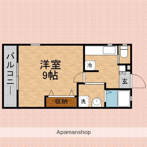 プチカレンズ(1K/2階)の間取り写真