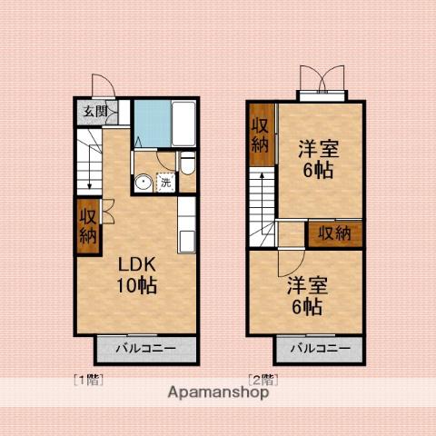 ボヌールⅡ(2LDK)の間取り写真