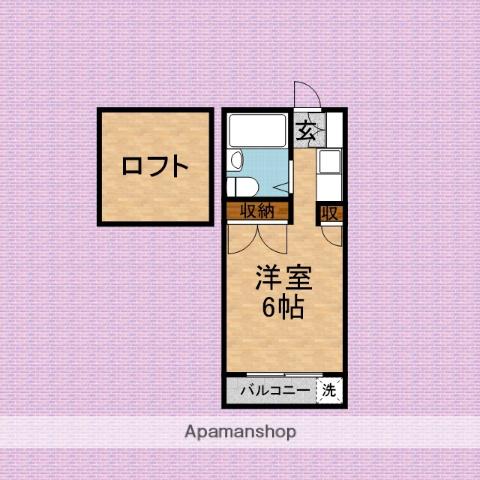 東武鉄道東上線 志木駅 徒歩6分 3階建 築26年(ワンルーム/2階)の間取り写真