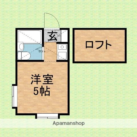 ハッピープラザK(ワンルーム/1階)の間取り写真
