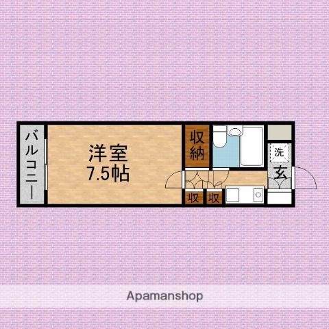 リバティパレス(1K/1階)の間取り写真