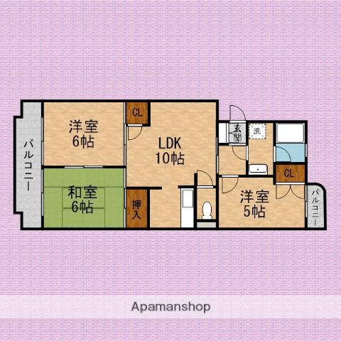 ゴールドクレスト(3LDK/1階)の間取り写真