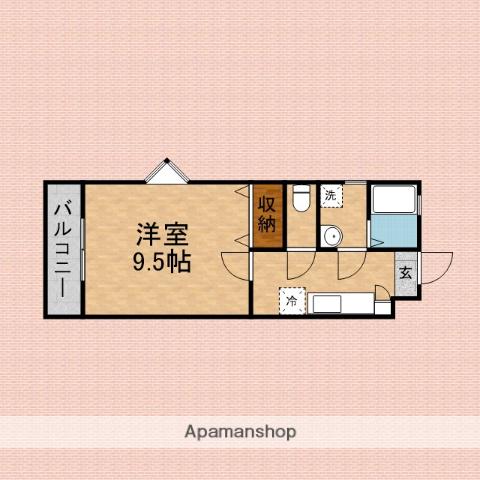 ウエストコート(1K/2階)の間取り写真