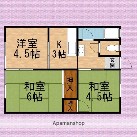 コーポ東台(3K/2階)の間取り写真