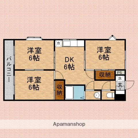 ボンラビエ(3DK/1階)の間取り写真