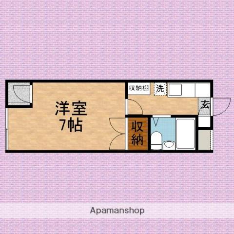 モンテローザEW(1K/1階)の間取り写真