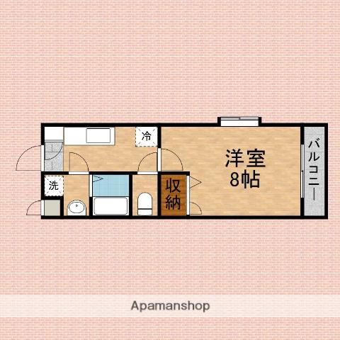 ラ・シャンス(1K/3階)の間取り写真