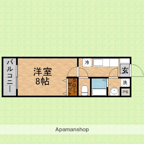 ララパルーザ(1K/3階)の間取り写真