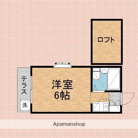 ブライトキャッスル(ワンルーム/1階)の間取り写真